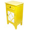 Cabinets Corner Kitchen Cabinet - 18" X 13" X 30" Yellow MDF, Wood, Mirrored Glass Cabinet with a Drawer and a Door HomeRoots