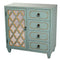 Cabinets Corner Kitchen Cabinet - 29'.5" X 14" X 30'.75" Light Blue W/ Gold MDF, Wood, Mirrored Glass Cabinet with a Gold Door and Drawers HomeRoots
