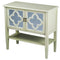 Cabinets Corner Kitchen Cabinet - 32" X 14" X 30" Beige MDF, Wood, Mirrored Glass Console Cabinet with Doors and a Shelf HomeRoots