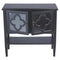 Cabinets Corner Kitchen Cabinet - 32" X 14" X 30" Black MDF, Wood, Clear Glass Console Cabinet with Doors and a Shelf HomeRoots
