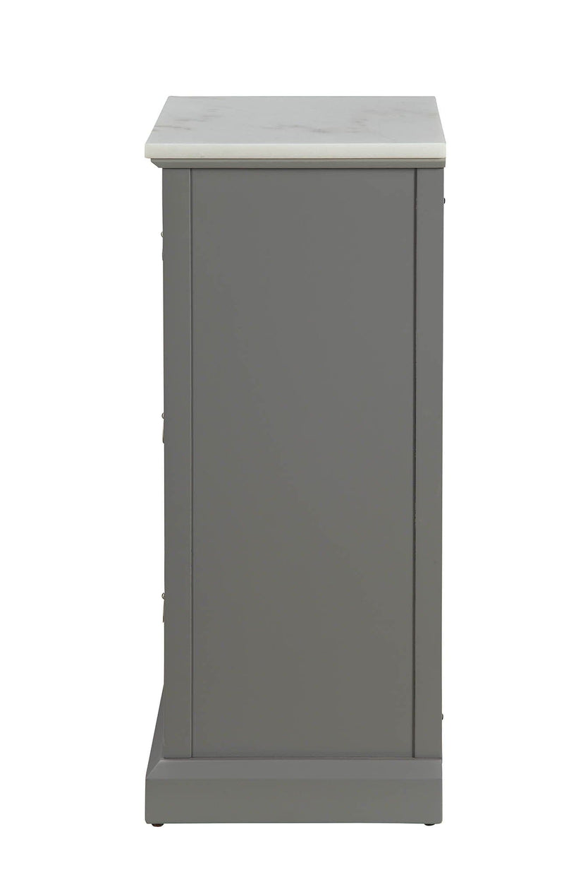 Cabinets Display Cabinet - 16" X 13" X 30" Grey Mdf Cabinet HomeRoots