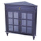 Cabinets Display Cabinet - 31" X 17" X 32" Black MDF, Wood, Clear Glass Corner Cabinet with a Drawer Doors and Paned Inserts HomeRoots