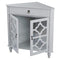 Cabinets Display Cabinet - 31" X 17" X 32" Light Sage MDF, Wood, Clear Glass Corner Cabinet with a Drawer and Doors HomeRoots