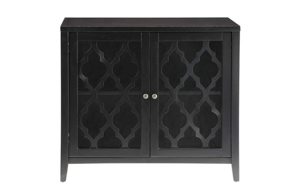 Cabinets Display Cabinet - 34" X 15'.4" X 30" Black Mdf Cabinet HomeRoots