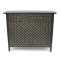 Cabinets Drawer Cabinet - 12" x 43" x 36" Black & Gold, Vintage, Drawer - Cabinet HomeRoots