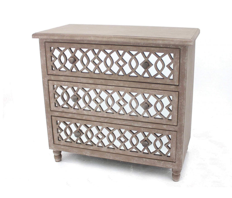 Cabinets Drawer Cabinet - 15.75" x 34" x 31.5" Brown, Country Cottage, 3 Drawers - Cabinet HomeRoots