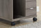 Cabinets Drawer Cabinet - 17'.75" x 17'.75" x 23" Dark Taupe, Particle Board, Hollow-Core, 2 Drawers - Office Cabinet HomeRoots