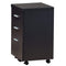 Cabinets Drawer Cabinet - 26.75" Cappuccino Particle Board and Hollow Core Filing Cabinet with 3 Drawers HomeRoots