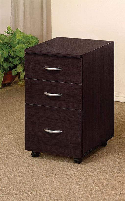 Cabinets Filing Cabinets - 16" X 19" X 27" Espresso 3 Drawer File Cabinet HomeRoots