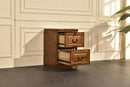 Cabinets Filing Cabinets - 18.5" X 22" X 30.25" Burnished Walnut Hardwood Two Drawer File Cabinet HomeRoots