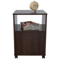 Cabinets Filing Cabinets - 23" Espresso Melamine and Engineered Wood File Cabinet with a Drawer HomeRoots