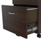 Cabinets Filing Cabinets - 27.6" Espresso Melamine and Engineered Wood File Cabinet with Two Drawers HomeRoots