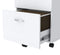 Cabinets Filing Cabinets - 27.6" White Composite Solid Wood File Cabinet with Two Drawers HomeRoots