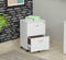 Cabinets Filing Cabinets - 27.6" White Composite Solid Wood File Cabinet with Two Drawers HomeRoots