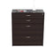 Cabinets Filing Cabinets - 38.7" Espresso Melamine and Engineered Wood Filing Cabinet with 4 Drawers HomeRoots