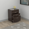 Cabinets Filing Cabinets - 40.2" Espresso Melamine and Engineered Wood File Cabinet with 3 Drawers HomeRoots