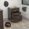 Cabinets Filing Cabinets - 40.2" Espresso Melamine and Engineered Wood File Cabinet with 3 Drawers HomeRoots