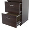 Cabinets Filing Cabinets - 52" Espresso Melamine and Engineered Wood File Cabinet with 4 Drawers HomeRoots