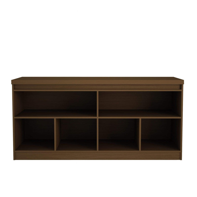 Cabinets Filing Cabinets - 62.99" Nut Brown Buffet Cabinet with 6 Shelves HomeRoots