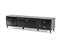 Cabinets Glass Cabinet - 22" Black Crocodile Lacquer Glass TV Cabinet HomeRoots