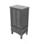 Cabinets Glass Door Cabinet - 18" X 13" X 36" Black MDF, Wood, Clear Glass Accent Cabinet with a Door and Drawer and Paned Inserts HomeRoots