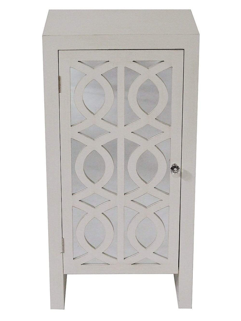 Cabinets Ikea Cabinets - 18" X 13" X 36" Antique White MDF, Wood, Mirrored Glass Accent Cabinet with Mirrored Glass Door HomeRoots