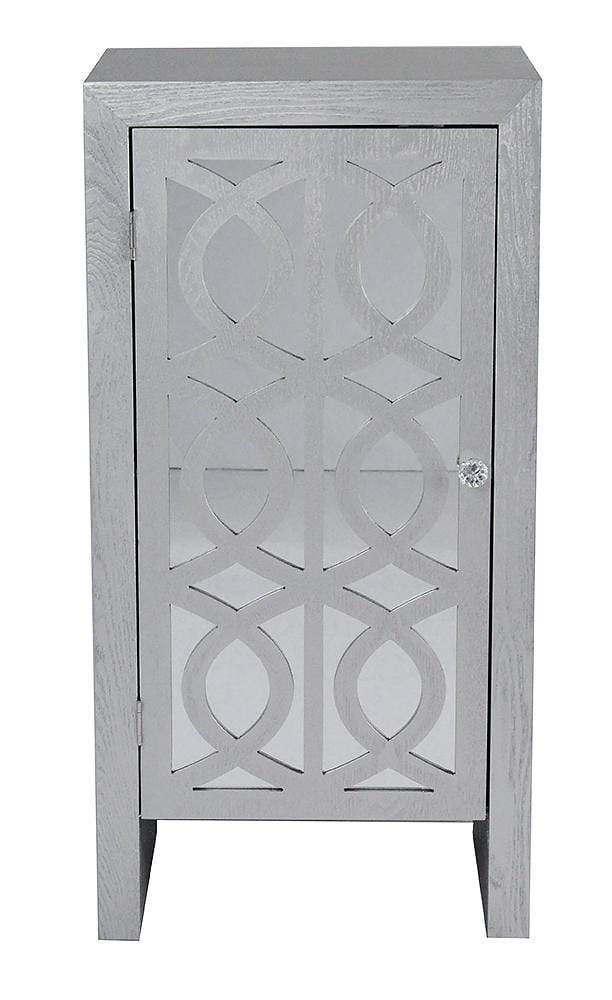 Cabinets Ikea Cabinets - 18" X 13" X 36" Silver MDF, Wood, Mirrored Glass Accent Cabinet with Mirrored Glass Door HomeRoots