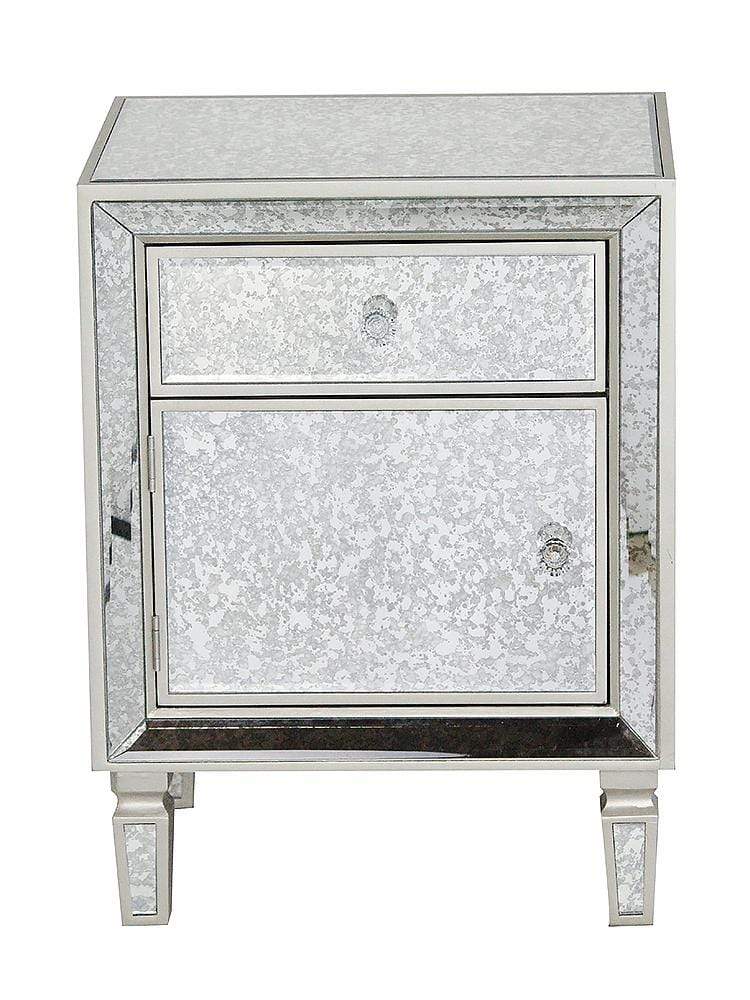 Cabinets Ikea Cabinets - 19'.3" X 15'.7" X 25'.8" Champagne MDF, Wood, Mirrored Glass Accent Cabinet with a Drawer and Door and a Formal Mirror Frame HomeRoots