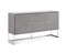 Cabinets Kitchen Buffet Cabinet - 60" X 15" X 32" Gray oak Stainless Steel Buffet HomeRoots