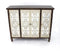 Cabinets Kitchen Cabinets - 12" x 42" x 37" Brown & Silver, 4 Door, Wood - Accent Cabinet HomeRoots