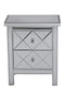 Cabinets Kitchen Cabinets - 20" X 13" X 25'.75" Silver MDF, Wood, Mirrored Glass Accent Cabinet with Beveled Glass Drawers HomeRoots