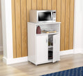 Cabinets Kitchen Cabinets - 34.7" White Melamine and Engineered Wood Microwave Cabinet HomeRoots