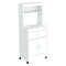 Cabinets Kitchen Cabinets - 56.3" White Melamine and Engineered Wood Microwave Cabinet HomeRoots