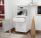 Cabinets Kitchen Cabinets - 56.3" White Melamine and Engineered Wood Microwave Cabinet HomeRoots