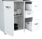 Cabinets Kitchen Cabinets - 66.1" Contemporary White Melamine and Engineered Wood Kitchen Storage Cabinet HomeRoots