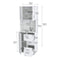 Cabinets Kitchen Cabinets - 66.1" White Melamine and Engineered Wood Kitchen Storage Cabinet HomeRoots