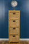 Cabinets Storage Cabinets - 15'.25" X 14'.25" X 43'.5" Natural Bamboo Storage Cabinet with Baskets HomeRoots