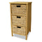 Cabinets Storage Cabinets - 15'.5" X 14'.25" X 33'.75" Natural Bamboo Storage Cabinet with Baskets HomeRoots