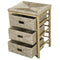 Cabinets Storage Cabinets - 18'.5" X 15'.25" X 26" Natural Bamboo Storage Cabinet with Baskets HomeRoots