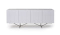 Cabinets White Buffet Cabinet - 28" White High Gloss Buffet HomeRoots