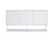 Cabinets White Buffet Cabinet - 60" X 15" X 32" White Stainless Steel Buffet HomeRoots