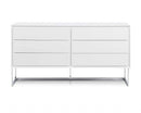 Cabinets White Buffet Cabinet - 60" X 20" X 32" White Stainless Steel Buffet HomeRoots