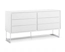 Cabinets White Buffet Cabinet - 60" X 20" X 32" White Stainless Steel Buffet HomeRoots