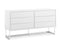 Cabinets White Buffet Cabinet - 60" X 20" X 32" White Stainless Steel Buffet HomeRoots