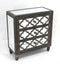 Cabinets Wooden Cabinet - 12" x 25.5" x 28" Gray, 3 Drawer, Antique, Mirrored, Wooden - Cabinet HomeRoots