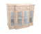Cabinets Wooden Cabinet - 14" x 42" x 34" Beige, Vintage, French Style, Distressed - Hallway Cabinet HomeRoots