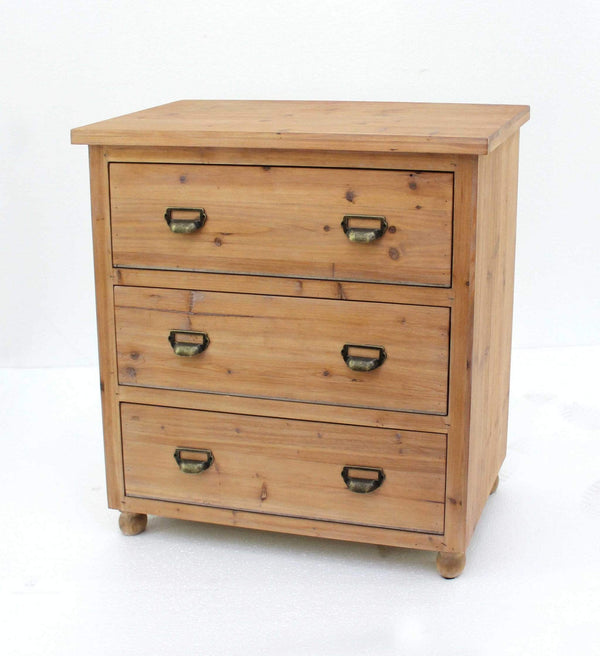 Cabinets Wooden Cabinet - 15" x 30" x 30" Natural, 3 Drawer, Minimalist Loft, Wood - Filing Cabinet HomeRoots