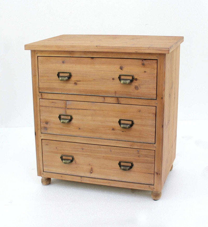 Cabinets Wooden Cabinet - 15" x 30" x 30" Natural, 3 Drawer, Minimalist Loft, Wood - Filing Cabinet HomeRoots