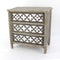 Cabinets Wooden Cabinet - 15" x 32" x 32" Brown, 3 Drawer, Wood, Mirror - Cabinet HomeRoots