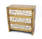 Cabinets Wooden Cabinet - 15" x 32" x 32" Gold, 3 Drawer, Vintage, Wooden - Cabinet HomeRoots